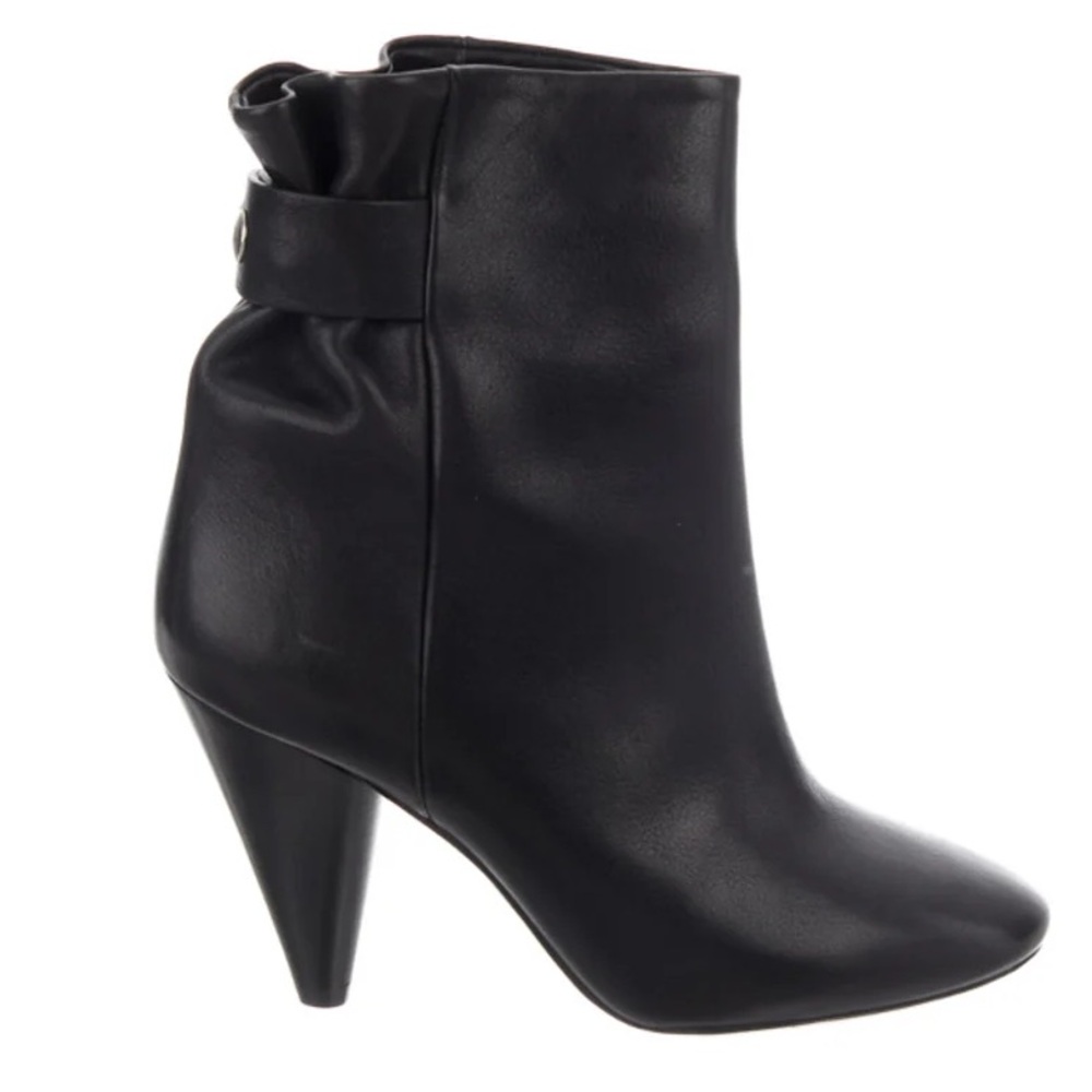 Isabel Marant Lystal Black Leather Ankle boots, size 9 - Picture 2 of 10